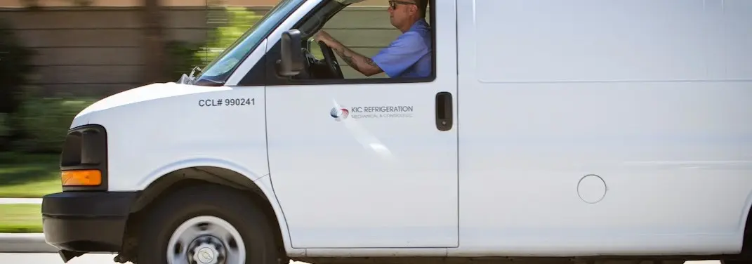KIC Refrigeration service vehicle serving Hurley area